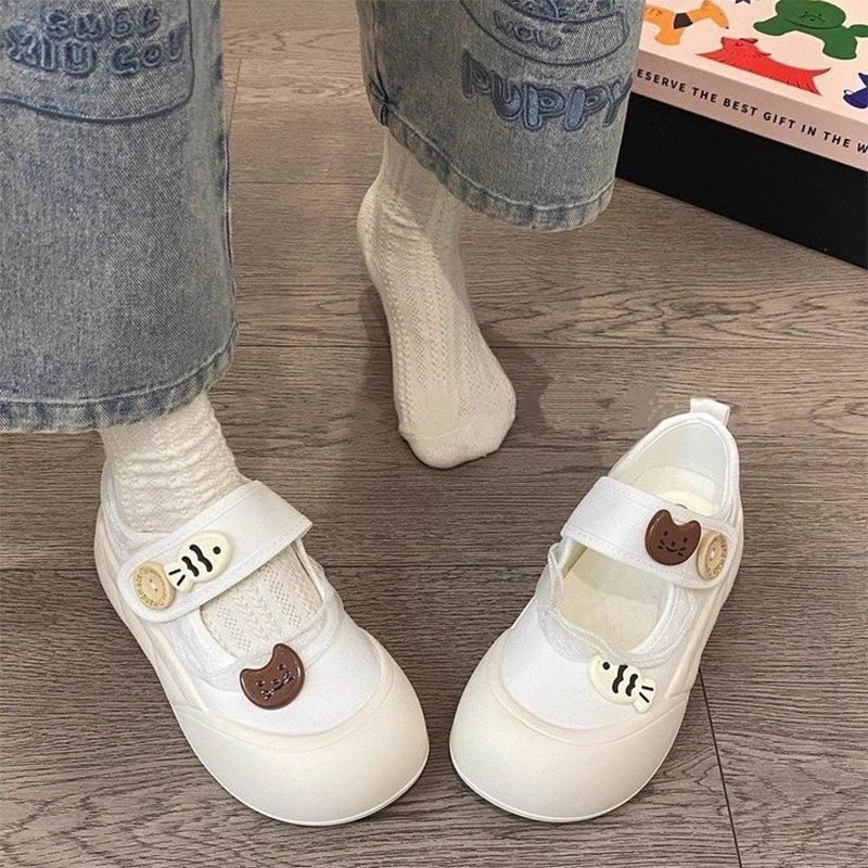 2026新款春季女童鞋子运动鞋女孩猫咪小鱼板鞋圆头学生小白鞋女款
