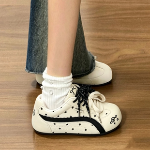 夏秋2026新款韩版女鞋运动鞋软底百搭休闲德训鞋大童鞋子学生女款