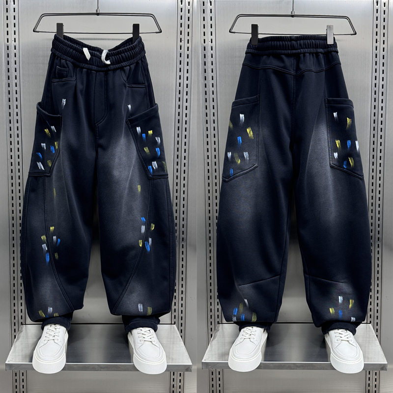 休闲长裤男士宽松阔腿运动卫裤