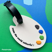 同瓣调色盘行李牌原创艺术挂饰礼物伴手礼软胶背包吊牌旅行防丢