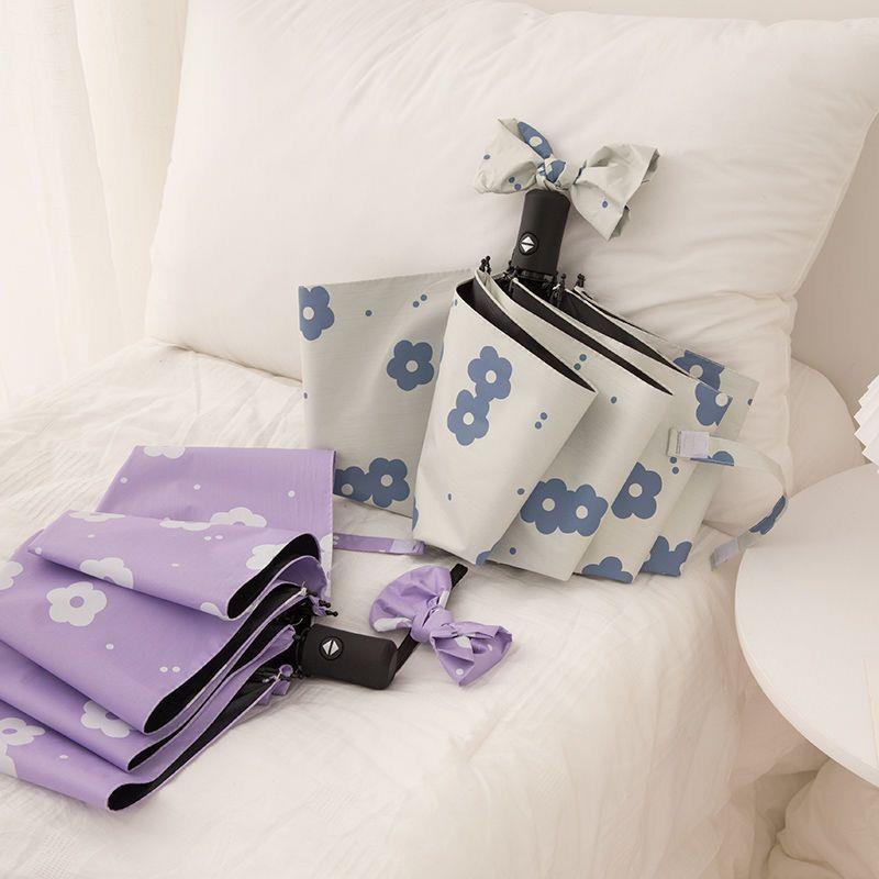 小清新雨伞全自动雨伞加厚耐用晴雨两用便携折叠防晒紫外线太阳伞