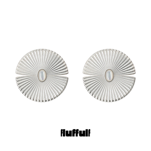 fluffulf·浮游褶光系列·银波纹耳饰