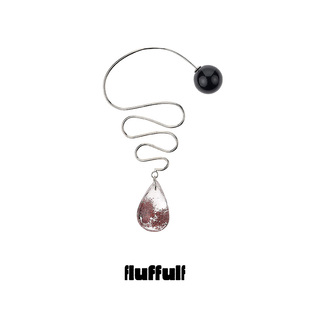 fluffulf·浮游褶光系列925银波纹耳饰组合项链