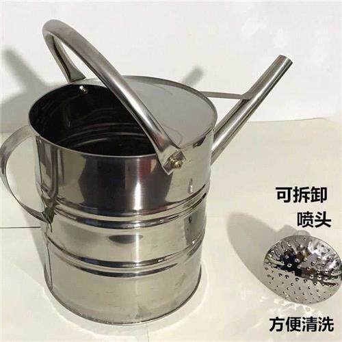 新品洒水壶不锈皮家用浇菜浇花水壶淋花喷壶浇水壶不锈钢洒水桶喷