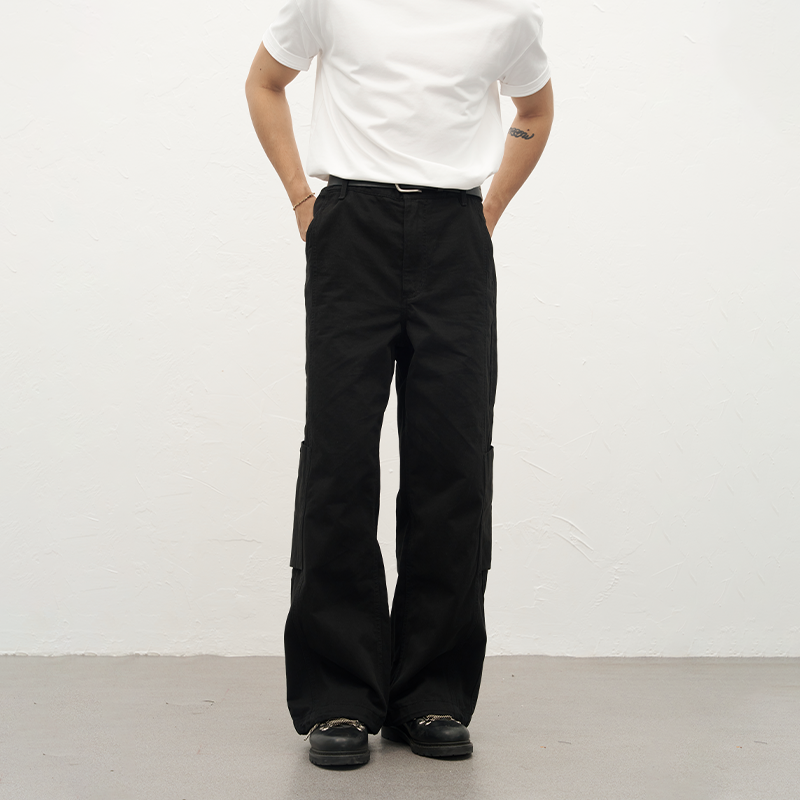 GOODLIVEABLE纯棉斜纹宽松直筒工装裤男cleanfit休闲百搭秋冬长裤,男装,休闲裤,淘宝优惠券,粉丝福利购,淘宝优惠卷