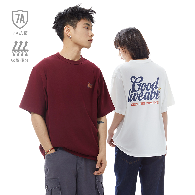 GOODLIVEABLE7A抗菌LOGO印花t恤