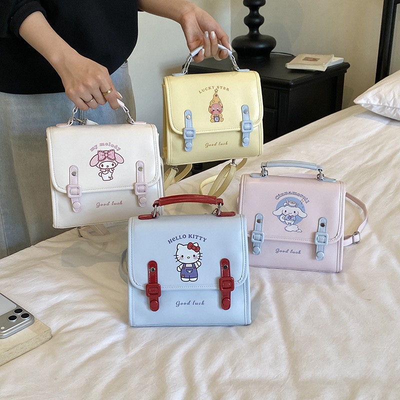 韩系小清新甜美可爱kitty双肩包