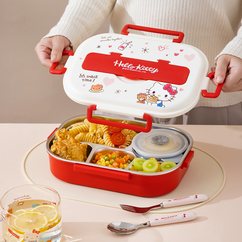 凯蒂猫不锈钢保温饭盒学生便当盒