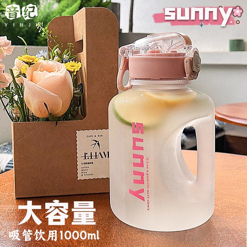 夏季运动水杯男女吨吨桶外带大容量吸管杯2025新款耐高温太空杯子