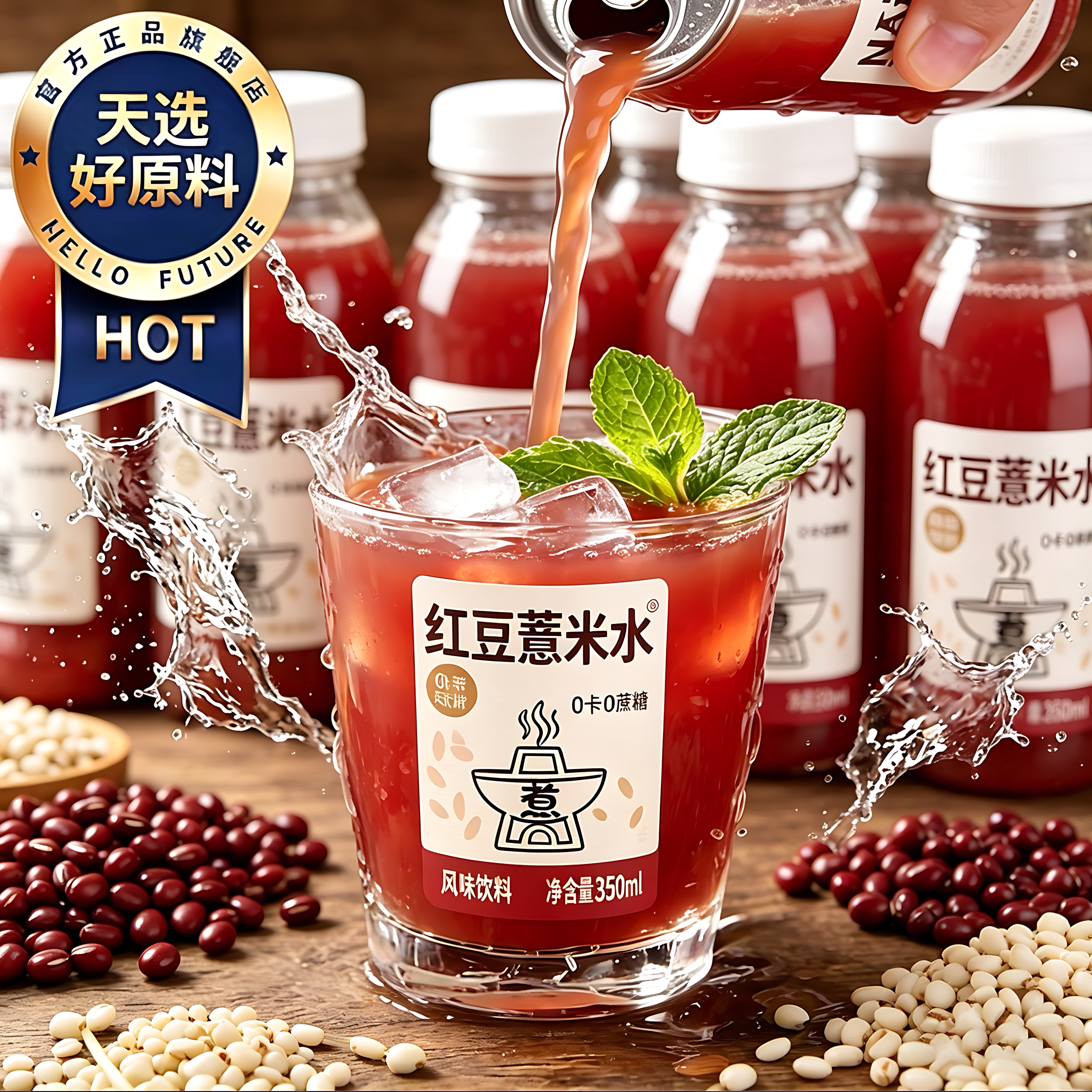 特级煮红豆薏米水0添加新货纯植物饮料古法熬制红枣枸杞水绿豆水