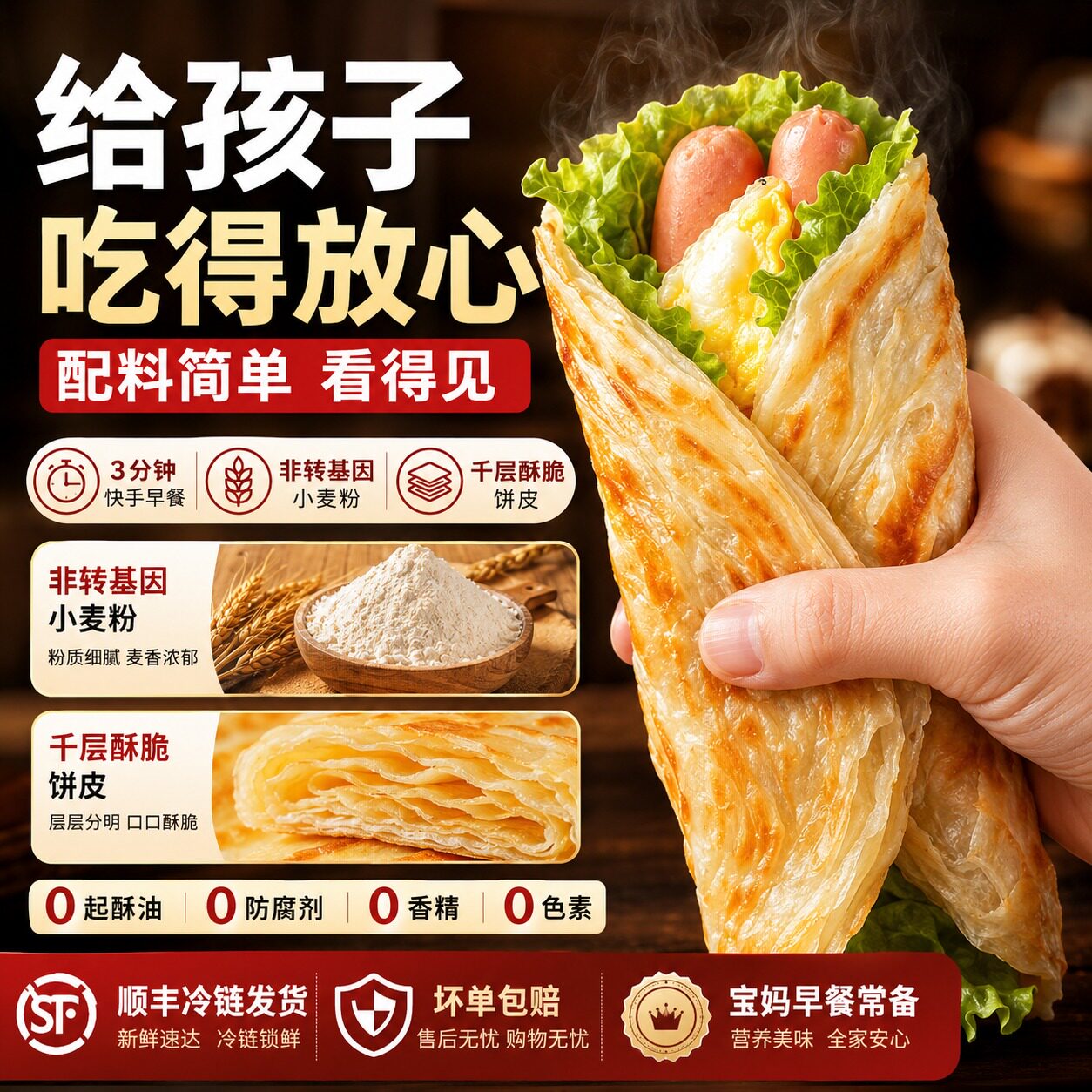 官方旗舰儿童无添加手抓饼速食图片