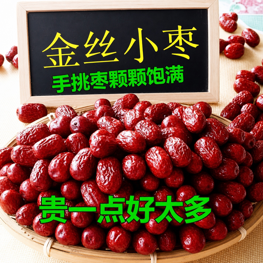 【新货】沧州金丝小红枣农家自产自销优质红枣煲汤煮粥孕妇零食旗
