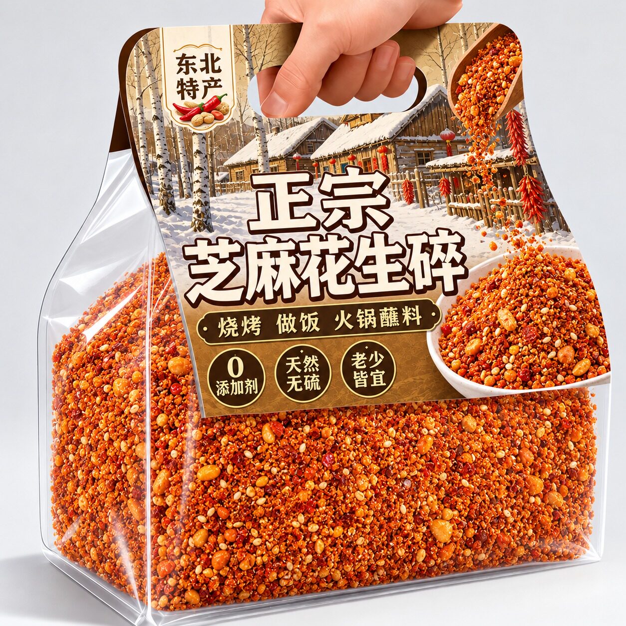 花生碎芝麻辣椒烧烤蘸料图片