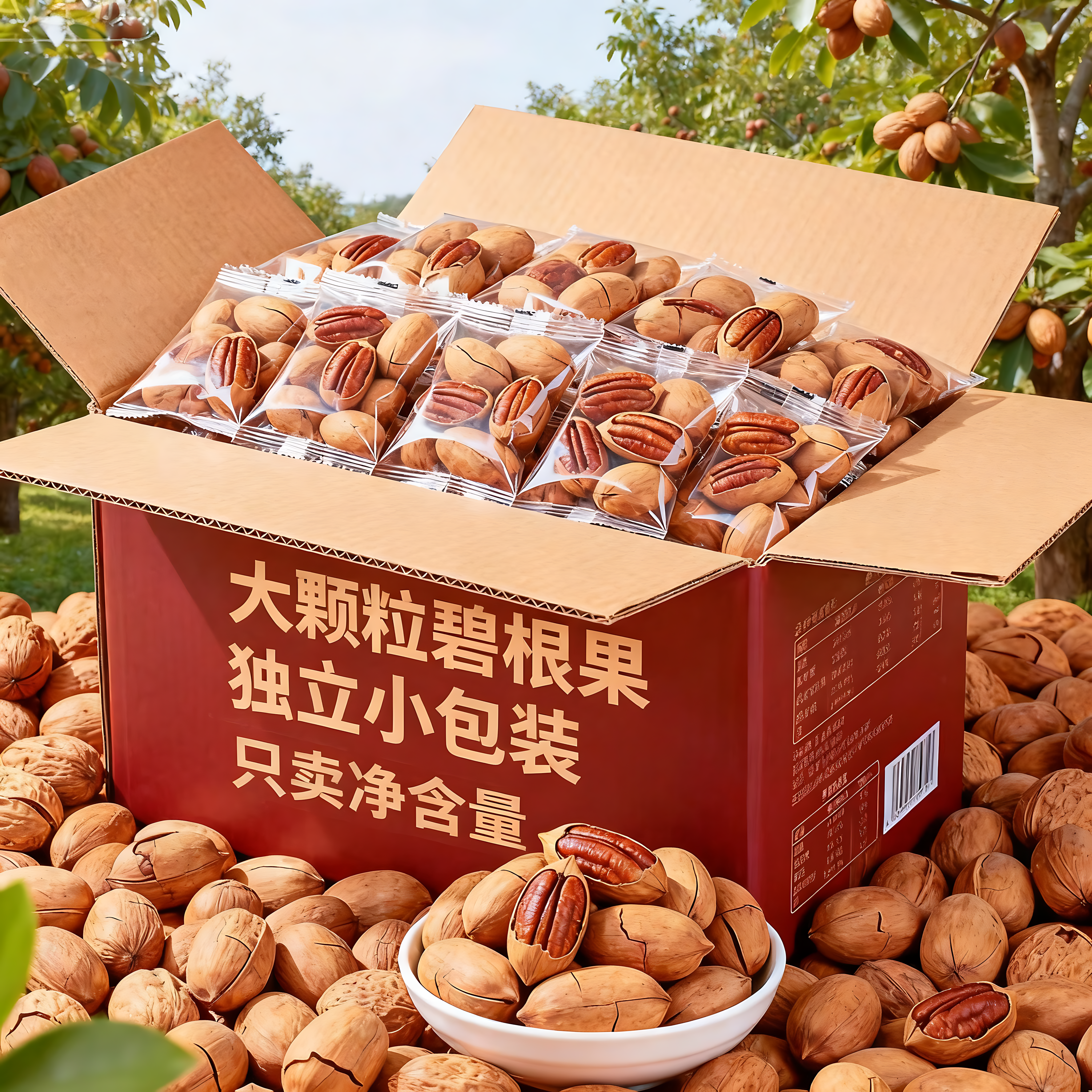 碧根果独立小包装官方旗舰店正品2025新货奶油原味无添加坚果零食