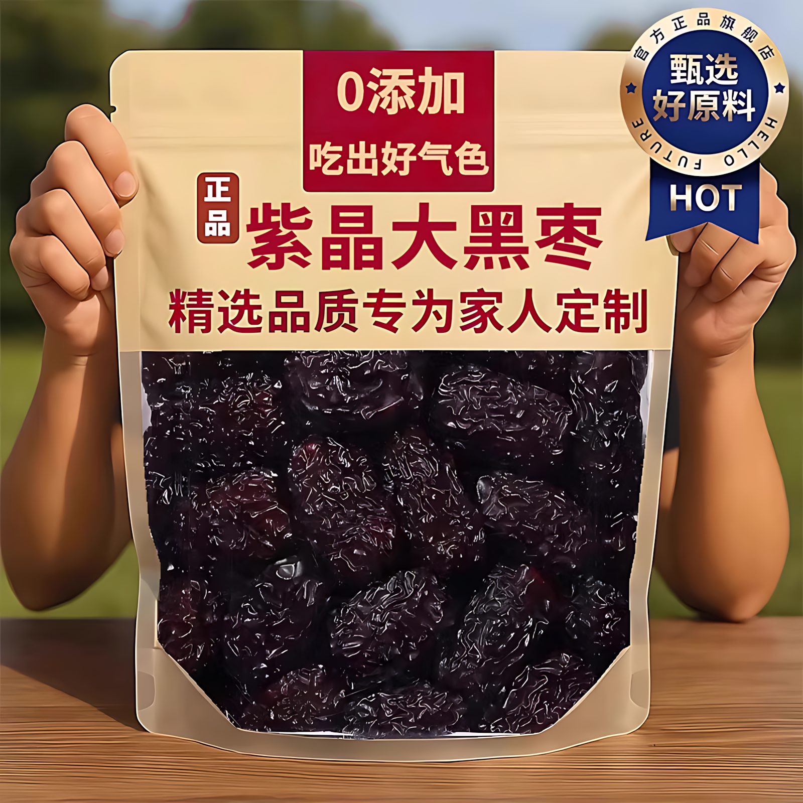 紫晶黑枣正宗大颗粒无添加剂健康营养乌枣大红休闲小吃零食非特级