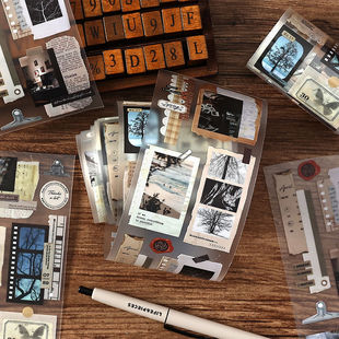 Infeel.Me影像诗集雾面PET手帐胶带复古风景杂志ins风手账diy贴纸