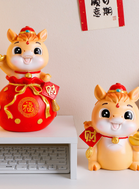 2026马年吉祥物国潮马存钱罐摆件