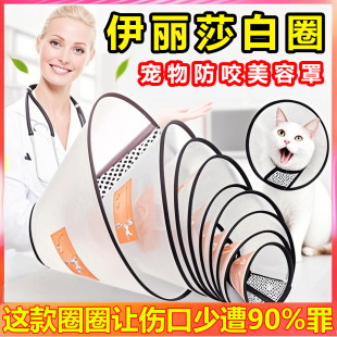 伊丽莎白圈猫狗通用大型犬宠物透明耐磨防护罩防舔脖圈不伤皮肤套