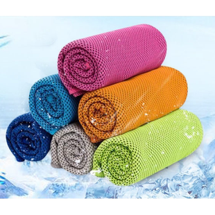 冷冰感运动毛巾吸汗水健身房男速干擦汗降温冰丝凉跑步女便携冰巾