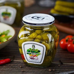 胖超市东来喀秋莎俄罗斯风味酸黄瓜500g 原装进口俄式酸黄瓜乳黄
