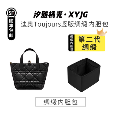 DGAZ汐雅橘光适用于dior迪奥toujours土著竖版小/中号绸缎内胆包