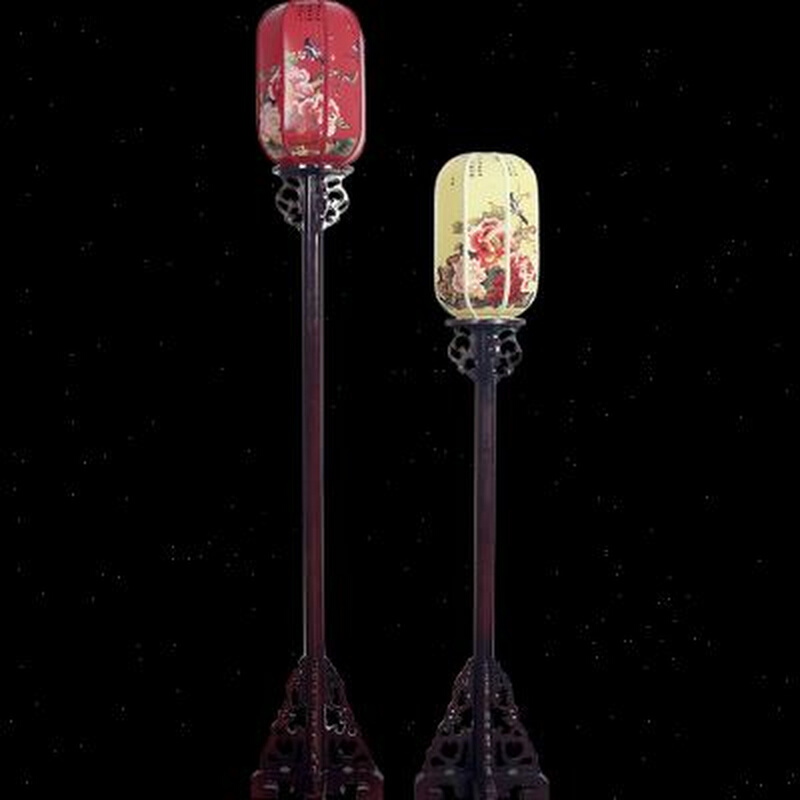 中式婚庆道具灯笼路引新中式实木充电花灯婚礼庆典摆件木艺落地灯