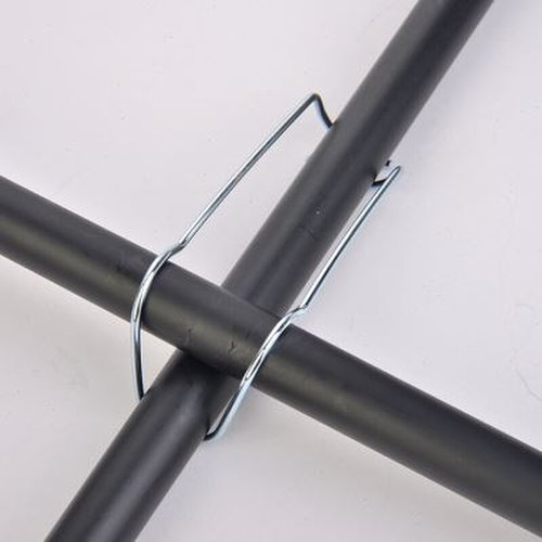 园艺架花架扣十字夹架子包塑管配件卡支架竹竿卡扣竹弹簧固定架子