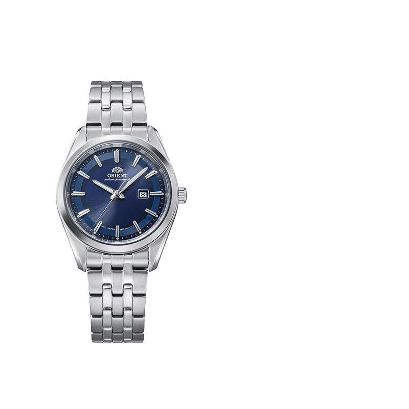 ORIENT东方双狮女士手表原装进口太阳能石英机芯表不锈钢表带腕表