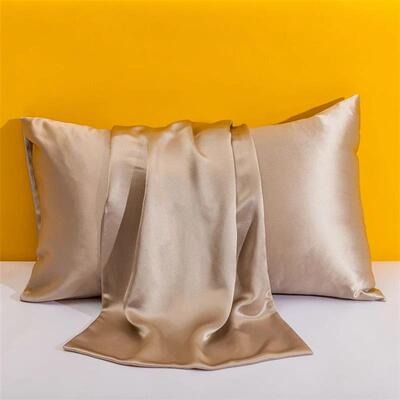 1PC Solid Silk Pillowcases Decorative Cushion Cover Envelope
