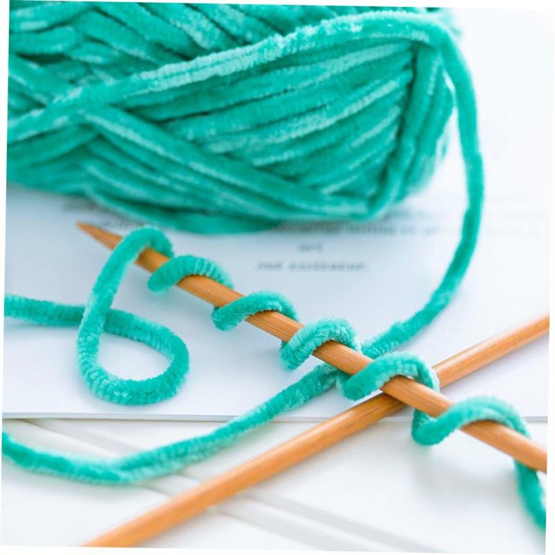 100g / 80M Chenille Velvet Yarn Knitting Wool Thick Warm Cro - 实物图