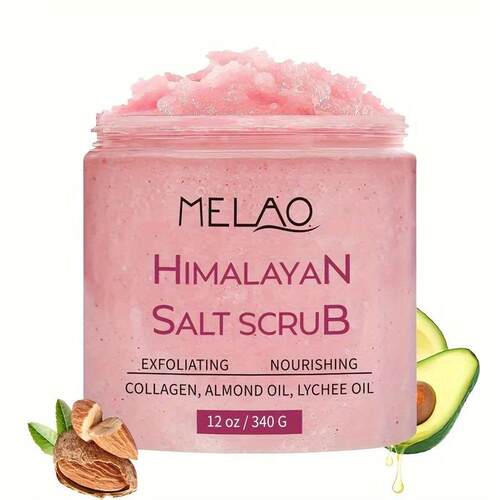 MELAO Himalayan Salt Scrub Face Foot & Body Exfoliator