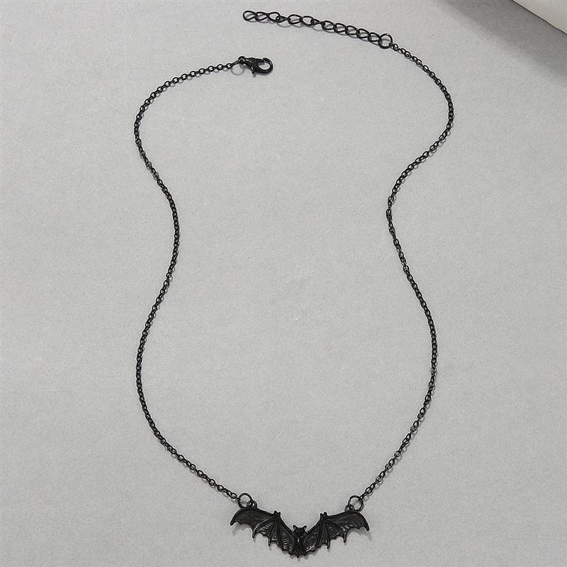 黑色蝙蝠项链Punk Black bat Necklace Halloween Women Jewelry
