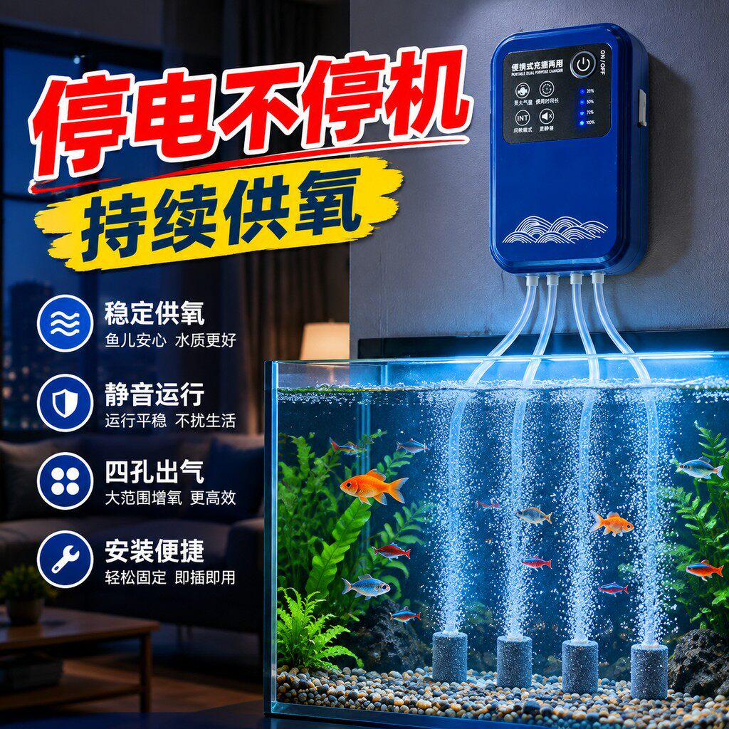 大气量增氧泵防水制氧机静音家用