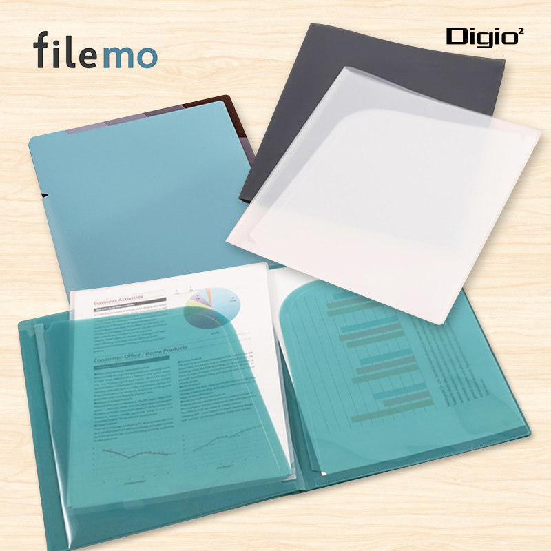 Digio2 filemo A4索引式文件夹多层资料册文件试卷琴谱图纸收纳整理时尚简约商务学生PP材质