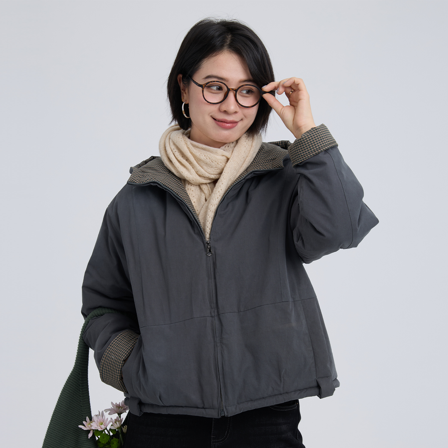 无色无味冬季新款加厚保暖棉服女