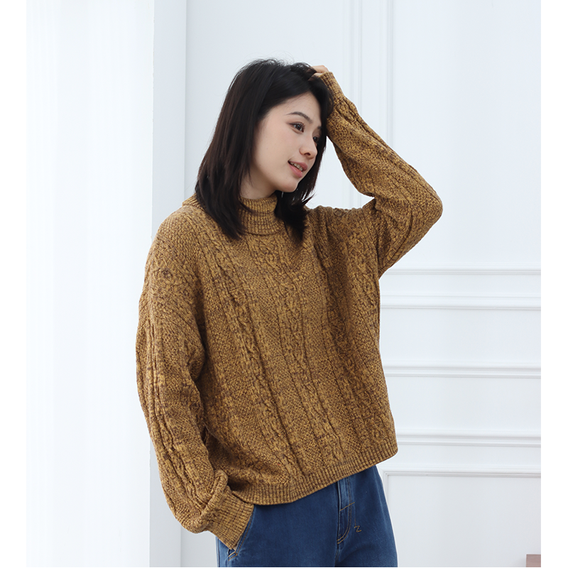无色无味全棉复古沙金编织衫毛衫