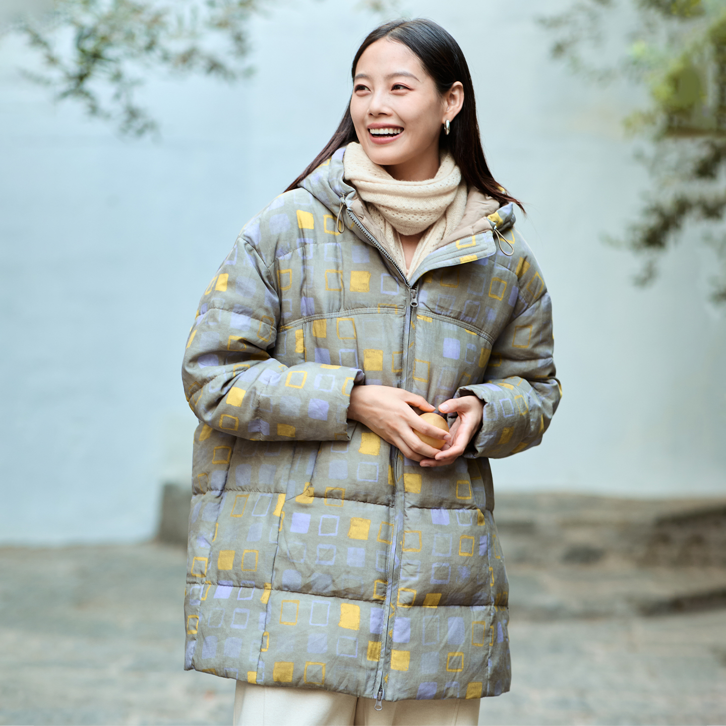 无色无味中长款大码羽绒服女外套