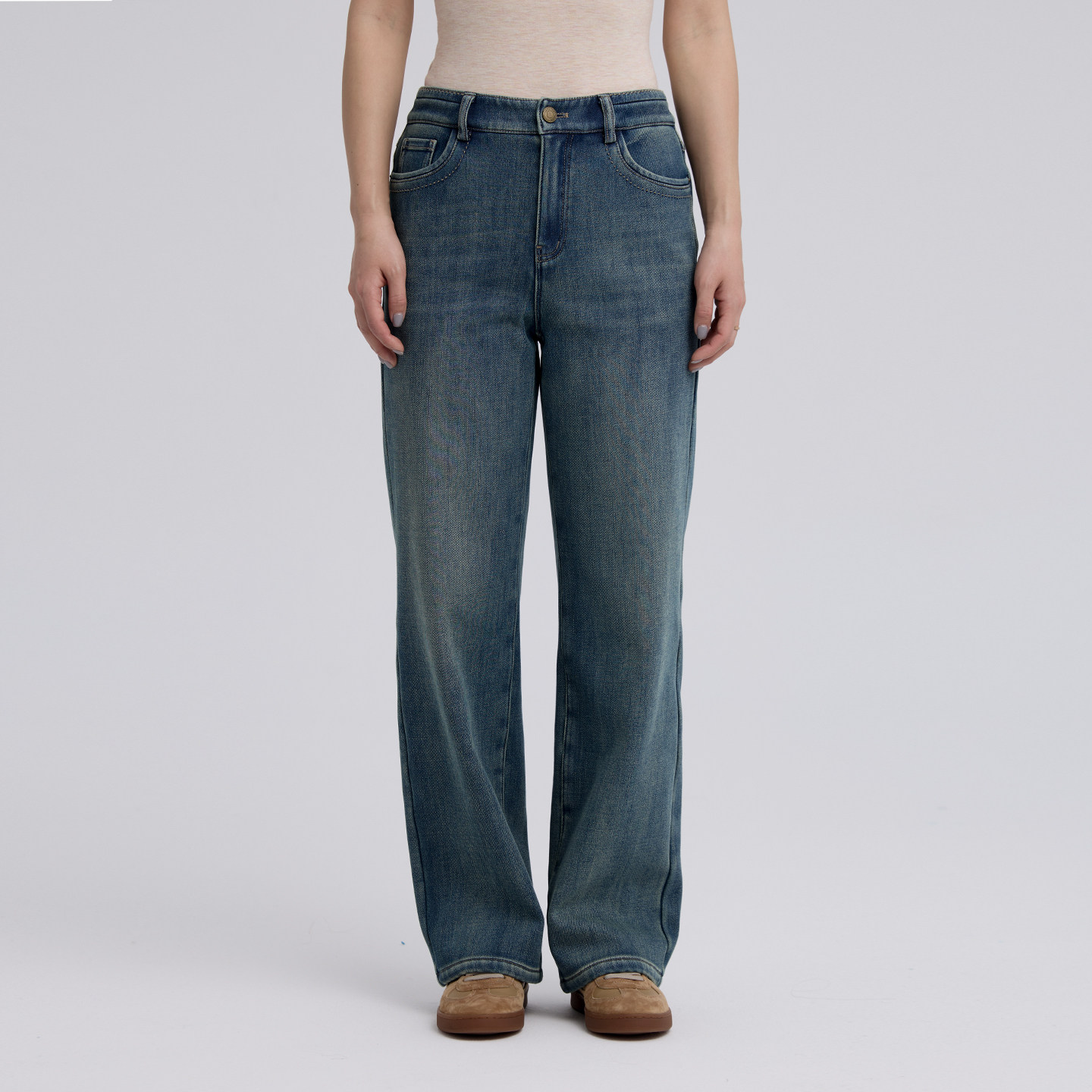 无色无味加绒牛仔裤女2025新款冬季穿搭裤子棉感加厚阔腿直筒裤,女装/女士精品,牛仔裤,淘宝优惠券,粉丝福利购,淘宝优惠卷