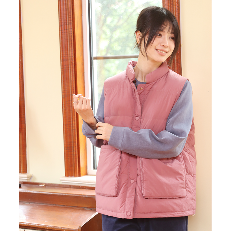 无色无味大口袋羽绒马甲大码背心