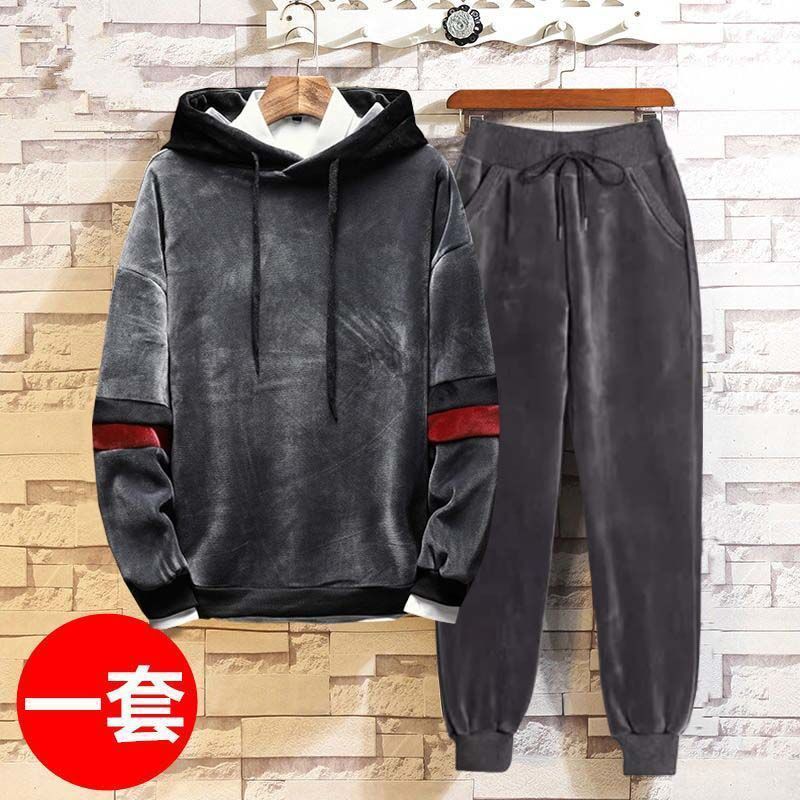 Large size hoodie men's sports suit 大码连帽卫衣男士运动套装