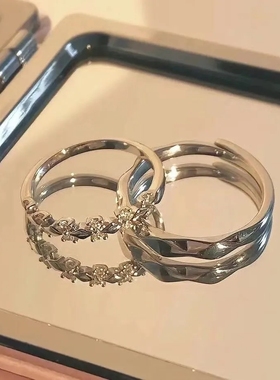 新款为爱加冕情侣对戒男