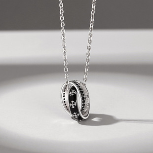 胜利骑士之环项链潮男高级感吊坠时尚长款毛衣链送男友生日礼物