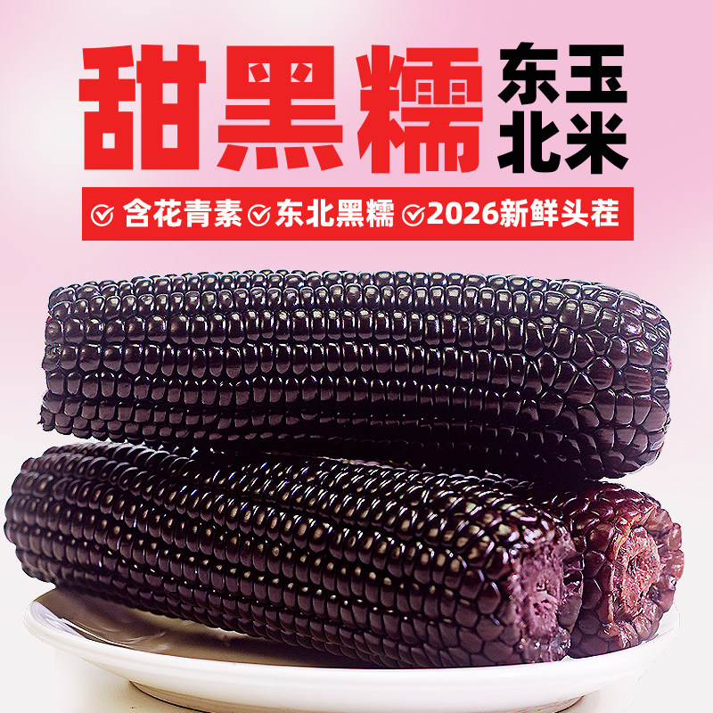 2026黑糯玉米东北新鲜头茬糯玉米粘苞米真空装玉米代早餐非即食