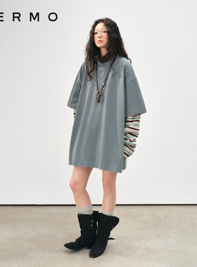 VERMO 更新酸洗做旧色彩层次 复古水洗多色经典宽松有型宽领T恤