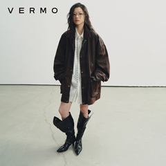 VERMO 记录自己的使用痕迹 复古纸感油蜡布谷仓夹克外套