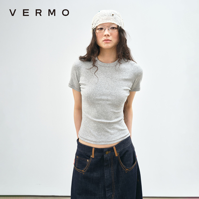 VERMO弹力紧身多色T恤
