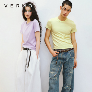 柔盈有型匹马棉休闲短袖 正肩剪裁 T恤 精裁基本款 VERMO