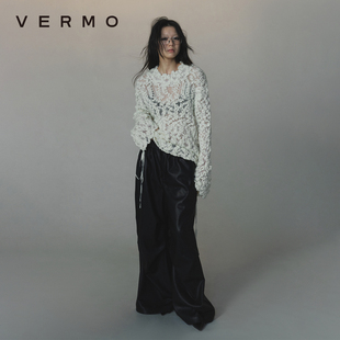 复古有型环保软糯蛋白皮轻松降落伞休闲裤 VERMO 美妙质感