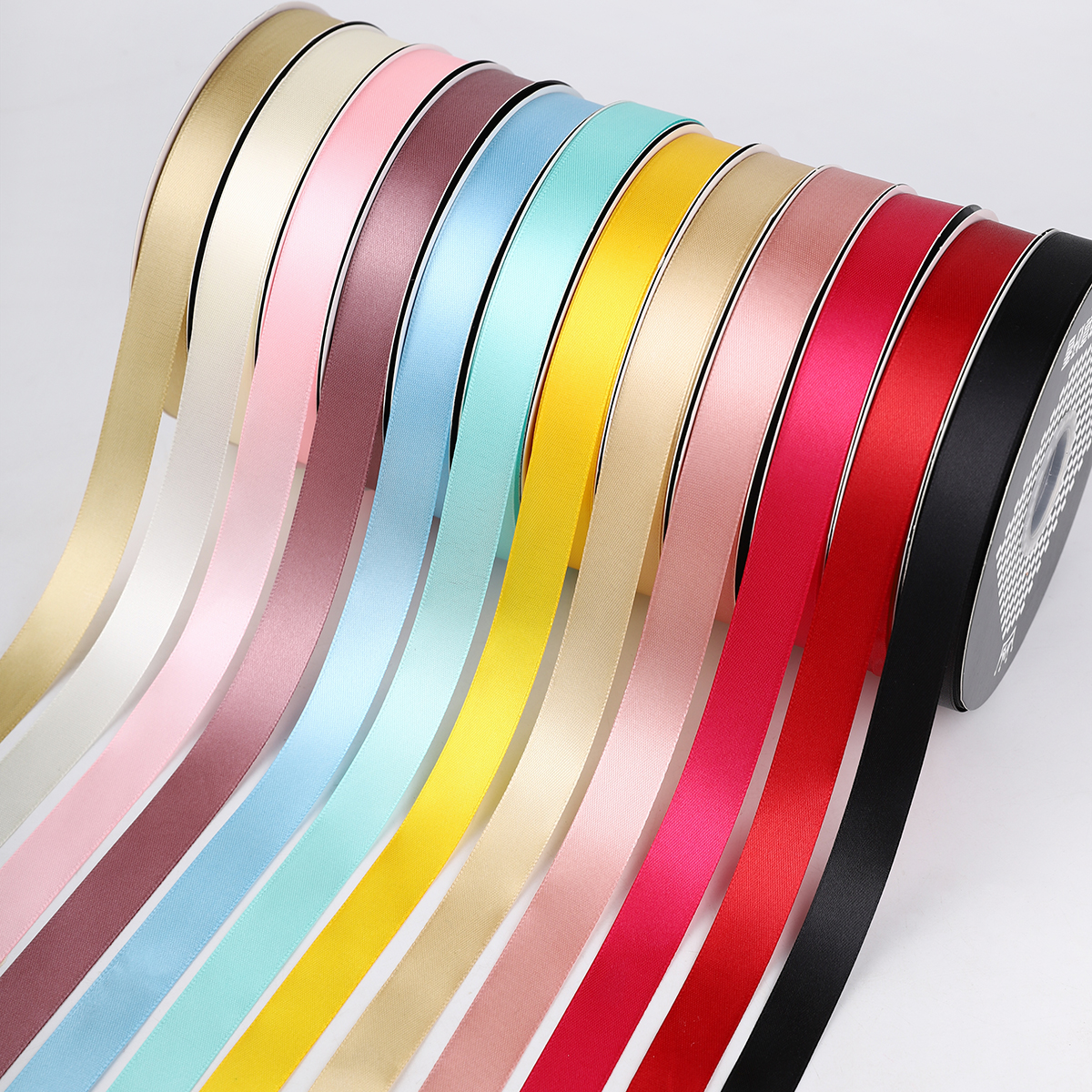 高品质纯色丝带鲜花蛋糕水果彩带