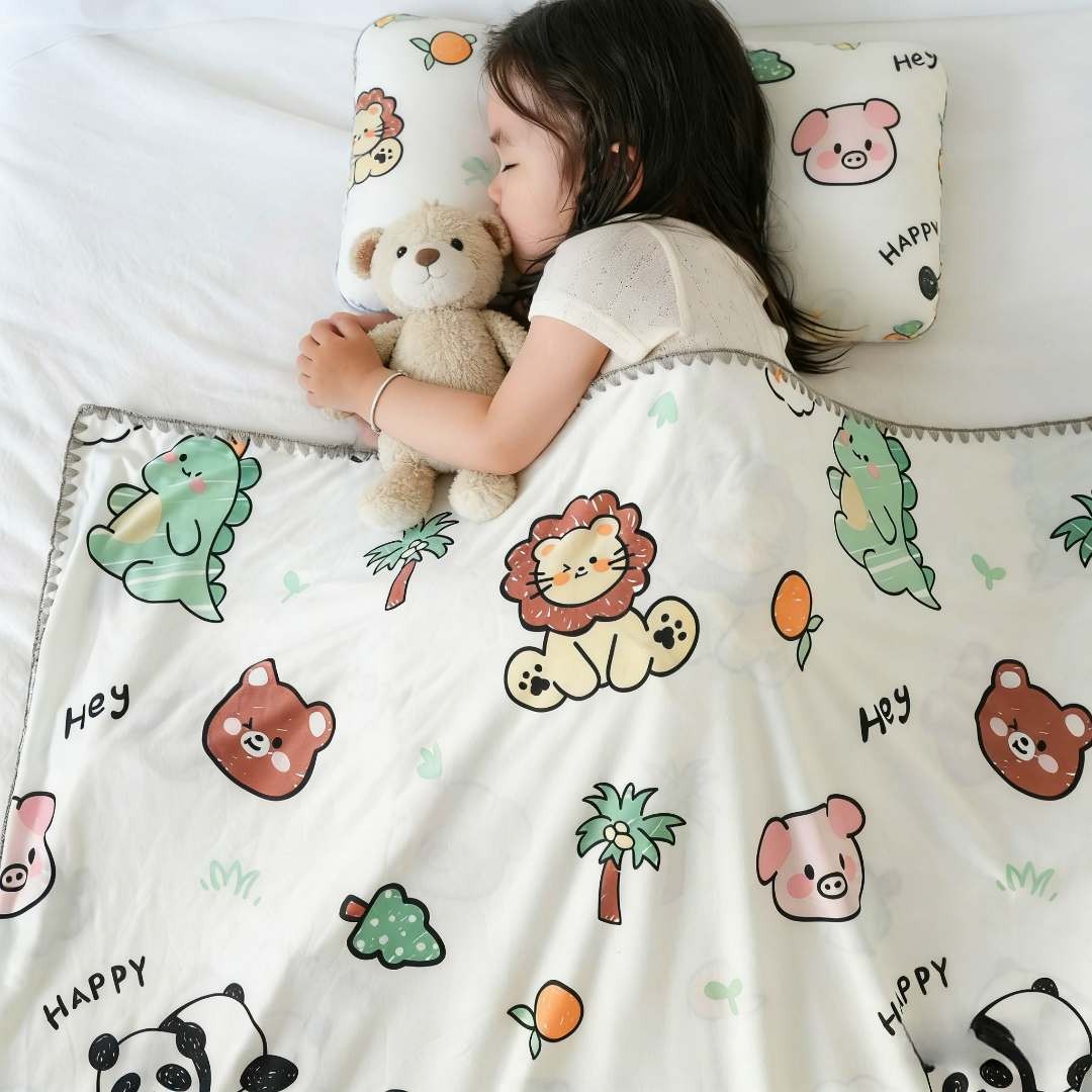 儿童毯子夏季薄款幼儿园夏凉被婴儿盖毯儿童空调被宝宝午睡被子